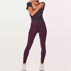 Lululemon leggings - black cherry - size 4